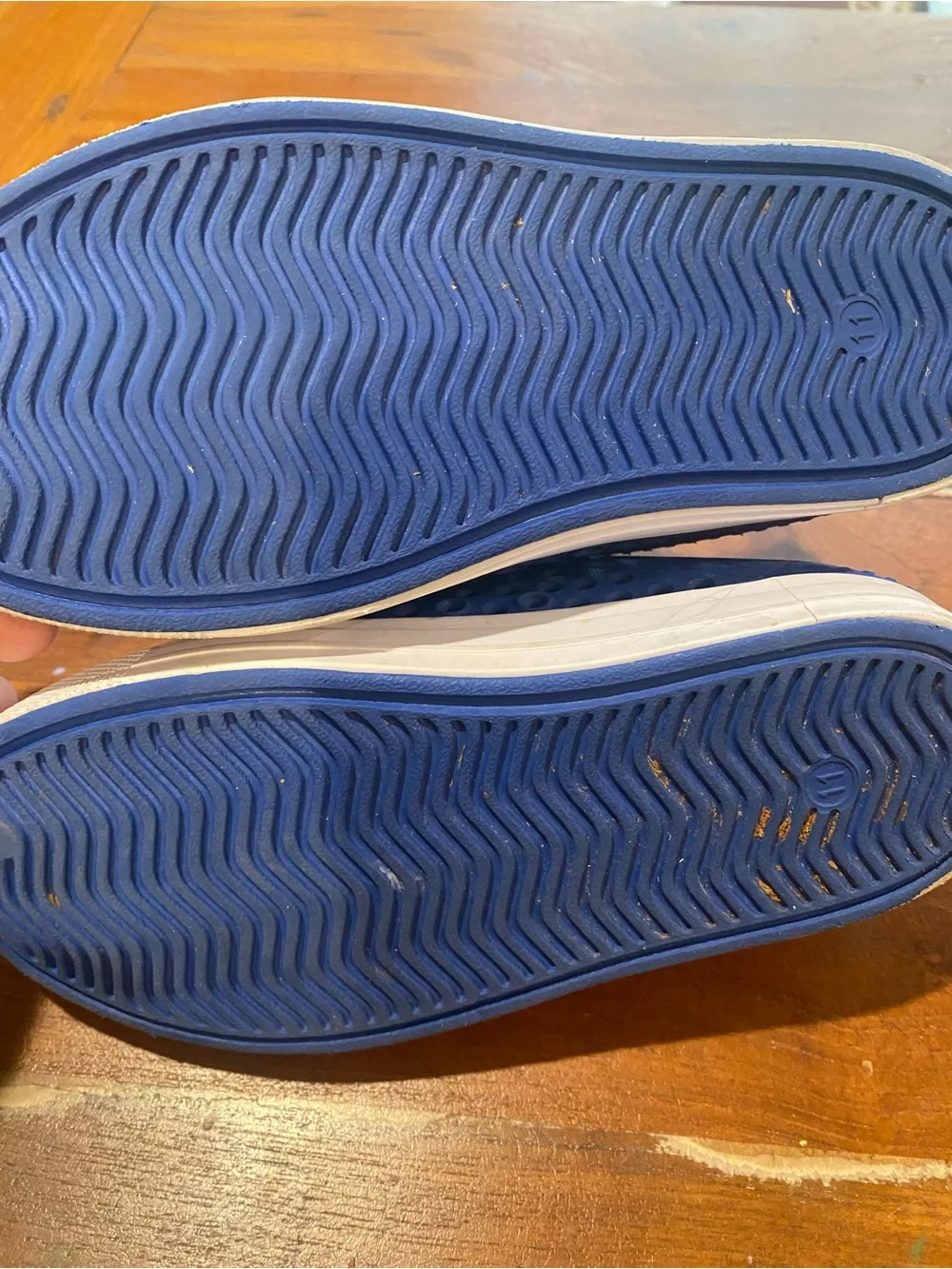 Skechers Kids Blue Slip-On Water Shoes with Orange Trim and Fun Charms